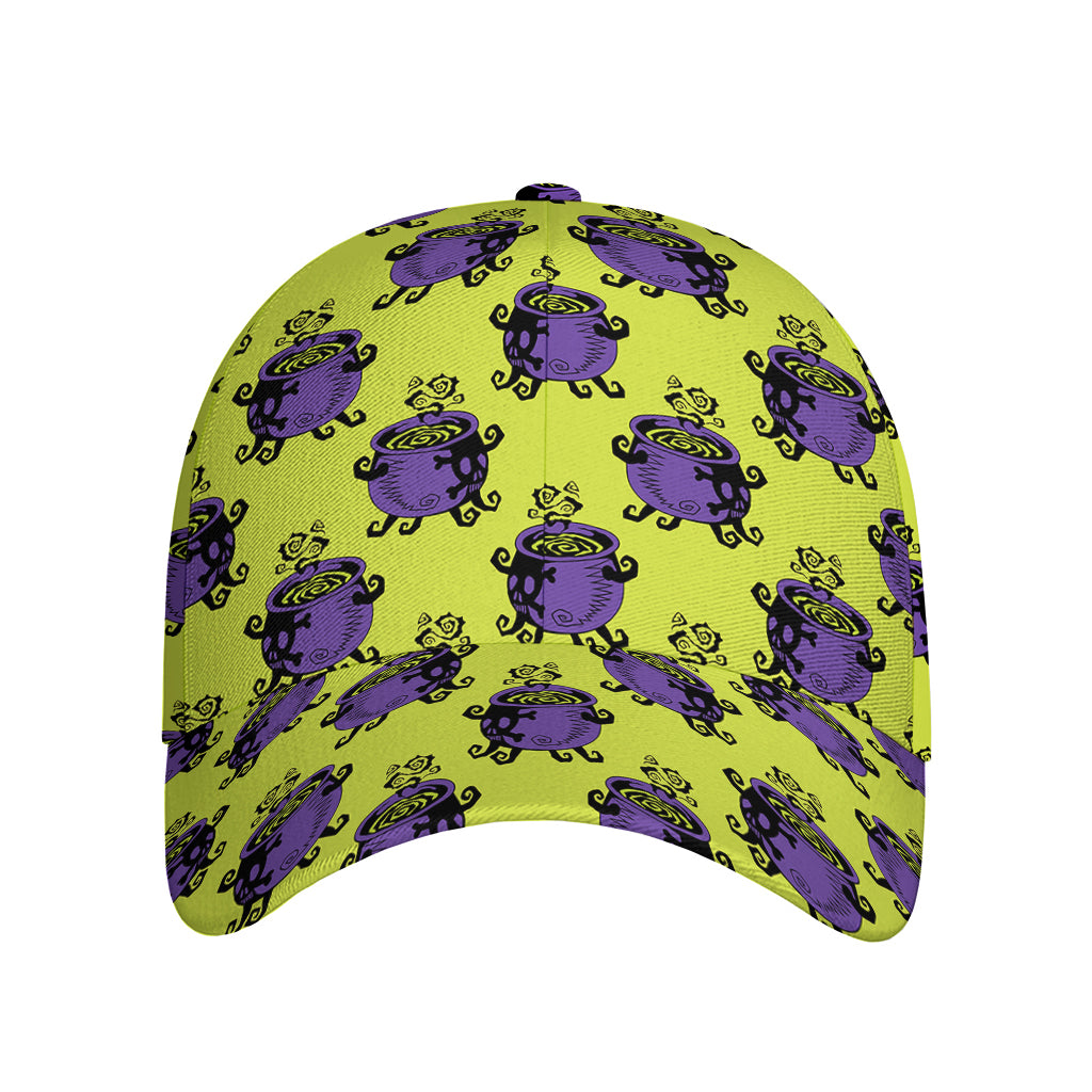 Halloween Witch Cauldron Pattern Print Baseball Cap