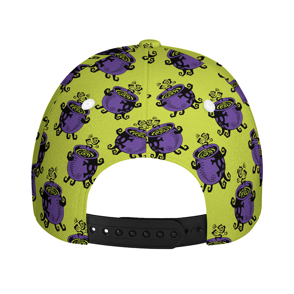 Halloween Witch Cauldron Pattern Print Baseball Cap