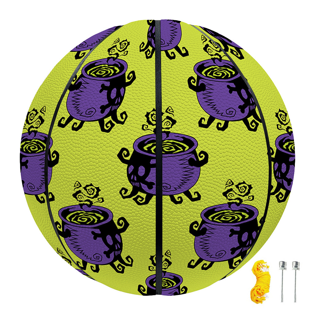 Halloween Witch Cauldron Pattern Print Basketball