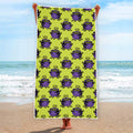 Halloween Witch Cauldron Pattern Print Beach Towel