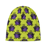 Halloween Witch Cauldron Pattern Print Beanie
