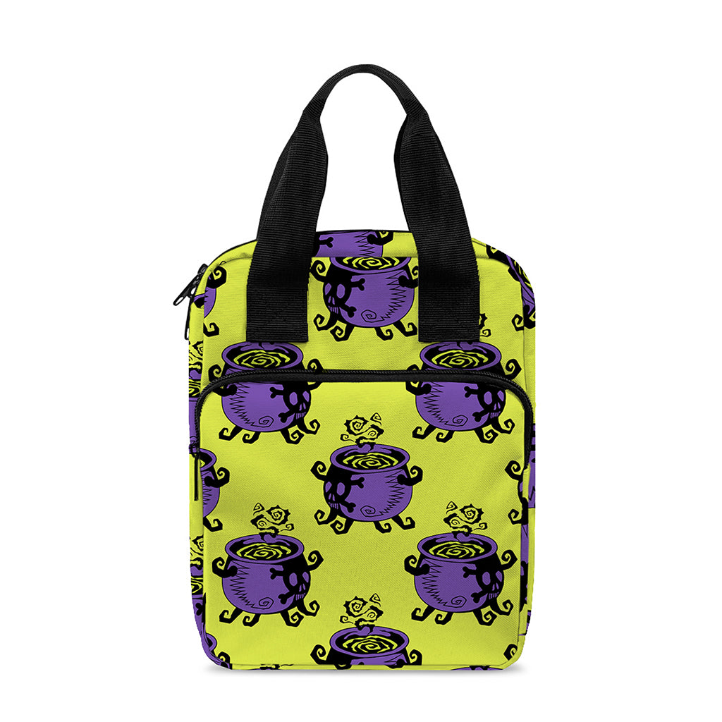 Halloween Witch Cauldron Pattern Print Bible Tote Bag
