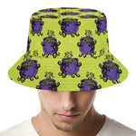 Halloween Witch Cauldron Pattern Print Bucket Hat