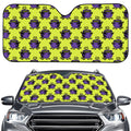 Halloween Witch Cauldron Pattern Print Car Windshield Sun Shade