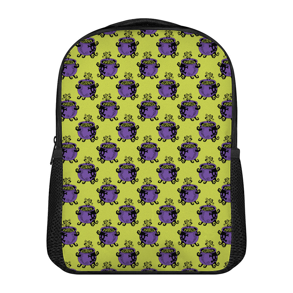Halloween Witch Cauldron Pattern Print Casual Backpack