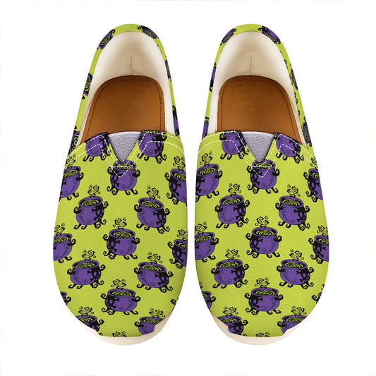 Halloween Witch Cauldron Pattern Print Casual Shoes