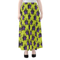 Halloween Witch Cauldron Pattern Print Chiffon Maxi Skirt