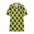 Halloween Witch Cauldron Pattern Print Cotton Hawaiian Shirt