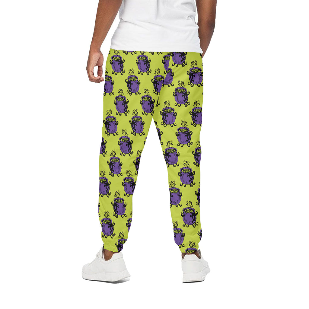 Halloween Witch Cauldron Pattern Print Cotton Pants
