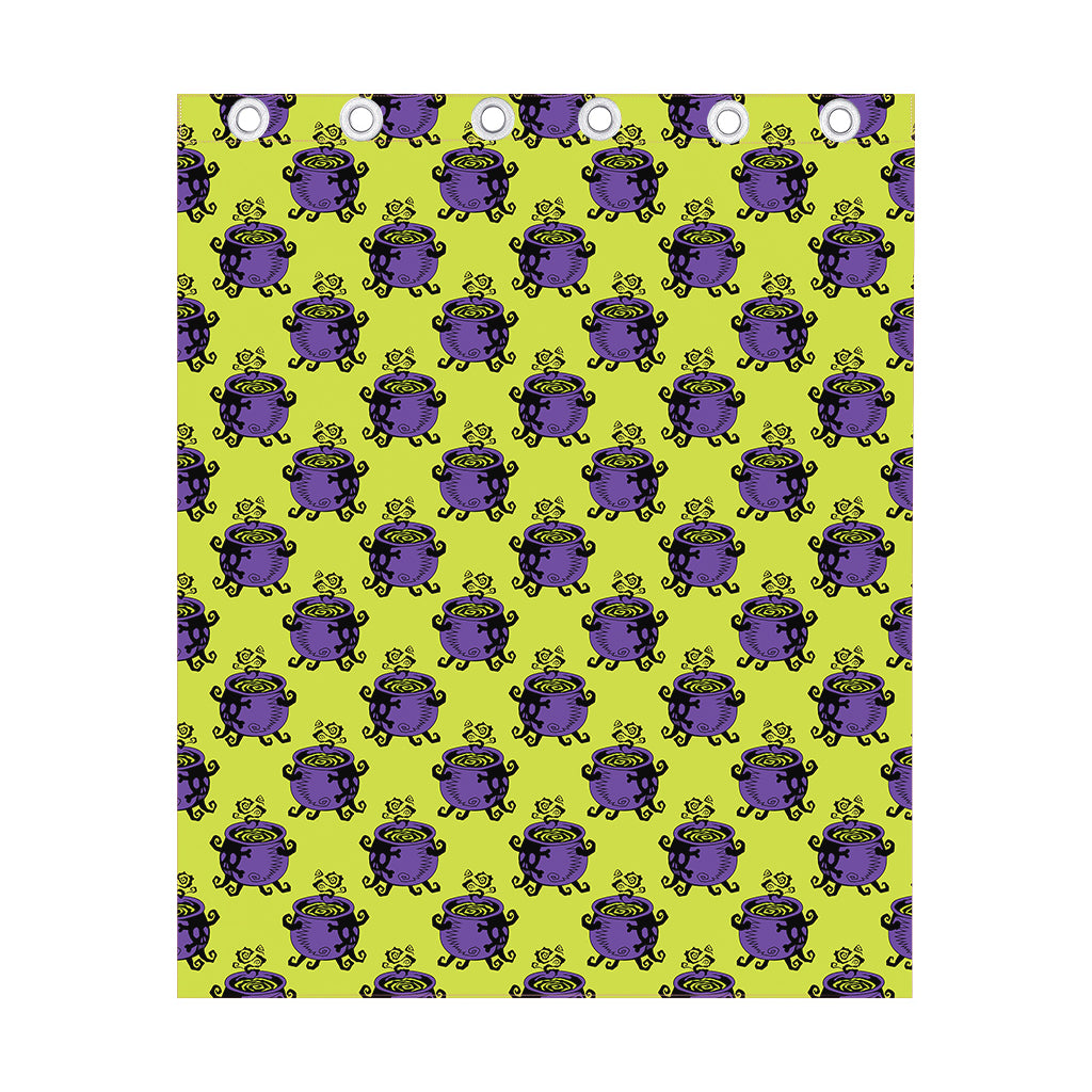 Halloween Witch Cauldron Pattern Print Curtain