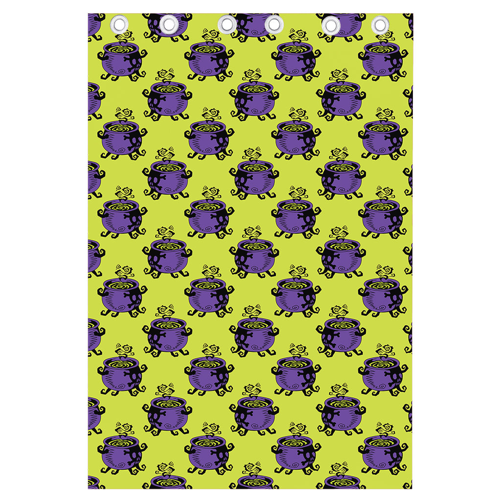 Halloween Witch Cauldron Pattern Print Curtain