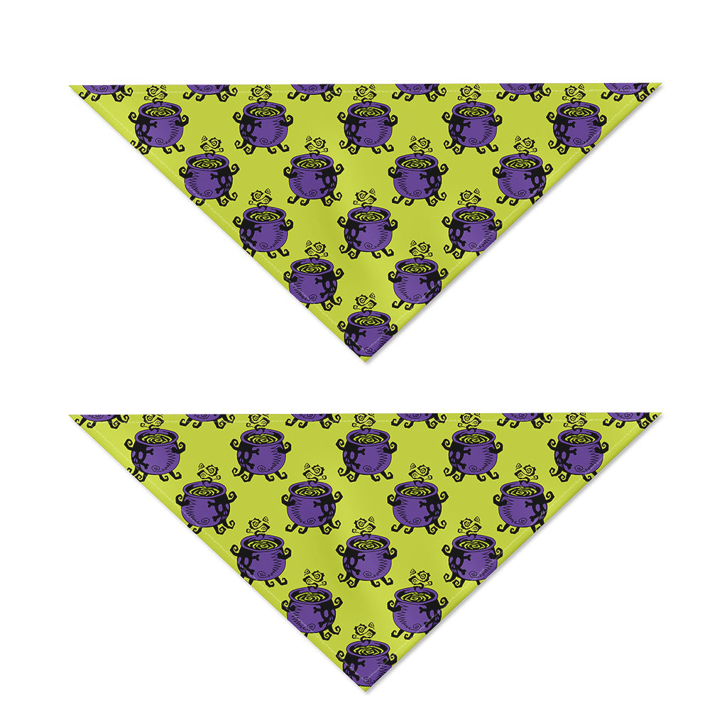 Halloween Witch Cauldron Pattern Print Dog Bandana