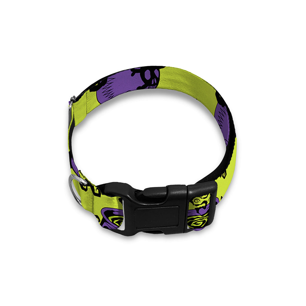 Halloween Witch Cauldron Pattern Print Dog Collar