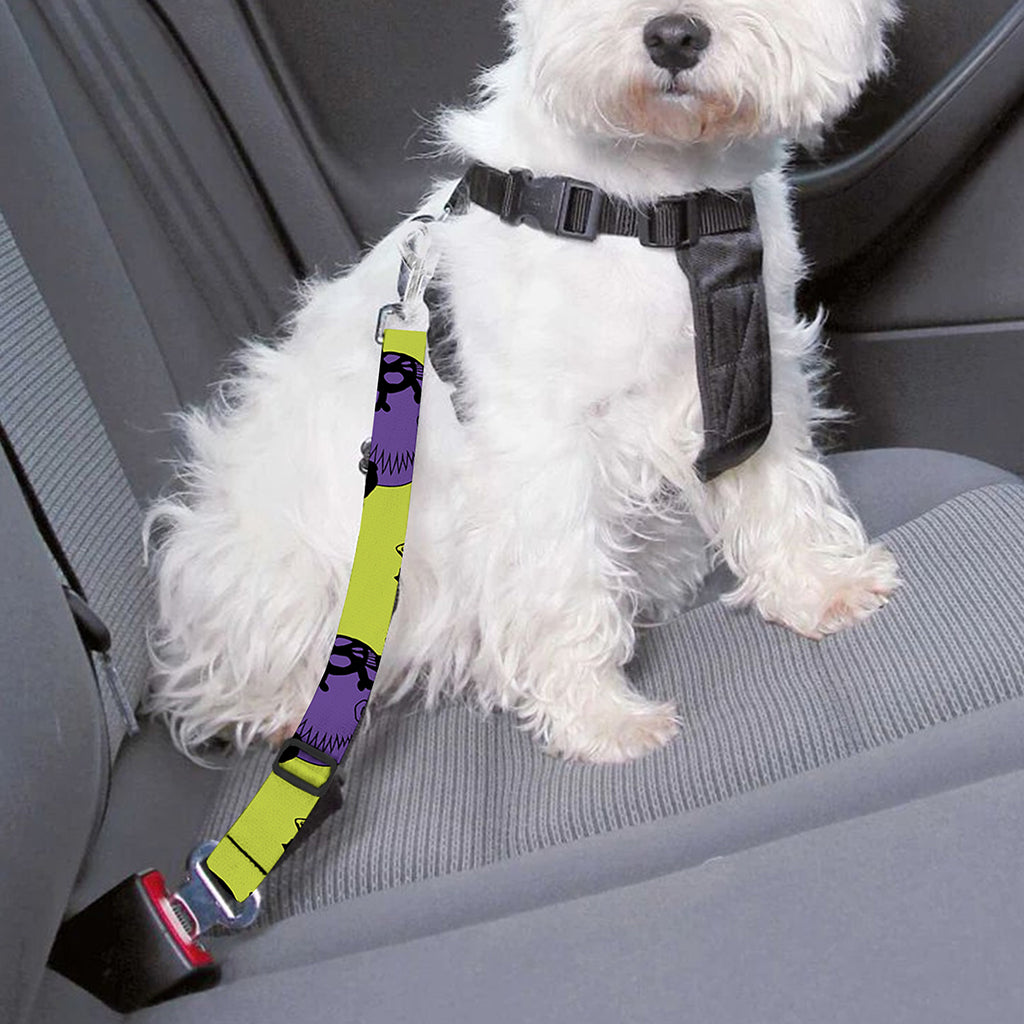 Halloween Witch Cauldron Pattern Print Dog Seat Belt