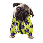 Halloween Witch Cauldron Pattern Print Dog Zip Up Hoodie