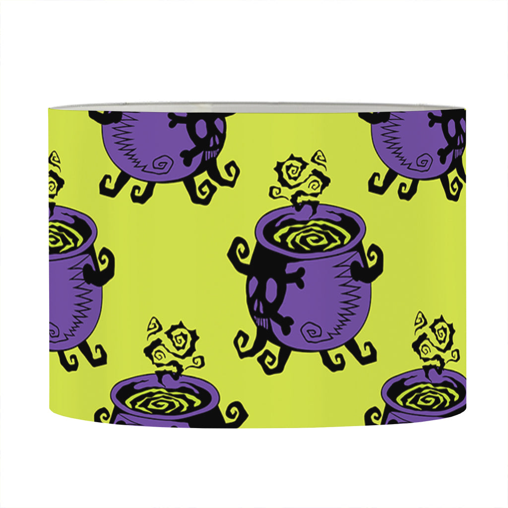 Halloween Witch Cauldron Pattern Print Drum Lamp Shade