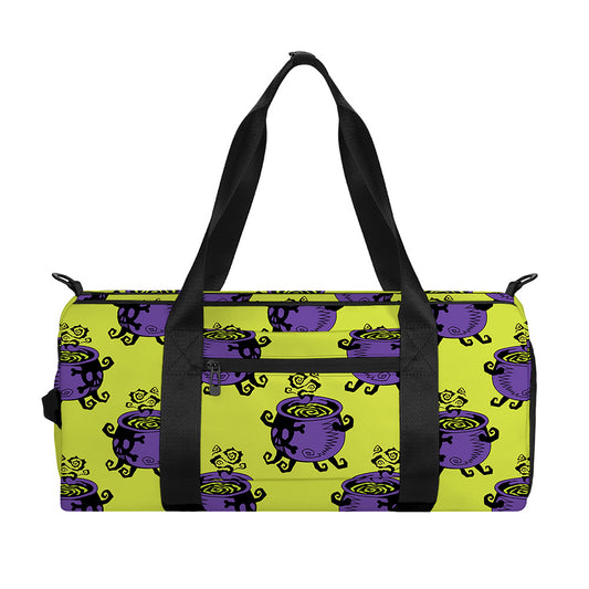 Halloween Witch Cauldron Pattern Print Gym Bag