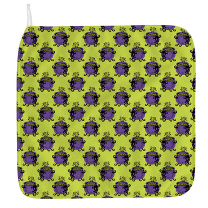 Halloween Witch Cauldron Pattern Print Hand Towel