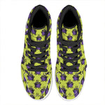 Halloween Witch Cauldron Pattern Print High Top Leather Sneakers