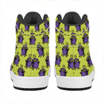 Halloween Witch Cauldron Pattern Print High Top Leather Sneakers