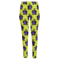 Halloween Witch Cauldron Pattern Print High-Waisted Pocket Leggings