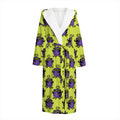 Halloween Witch Cauldron Pattern Print Hooded Bathrobe