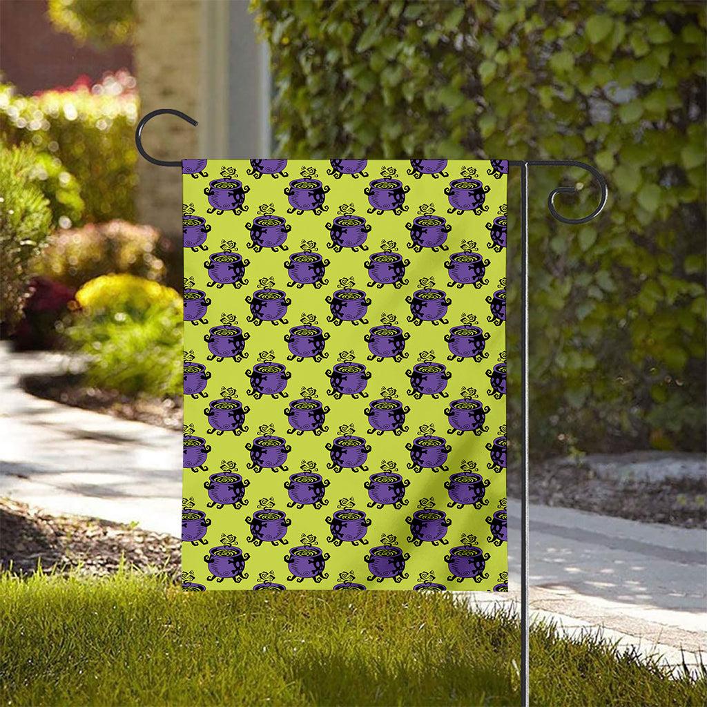 Halloween Witch Cauldron Pattern Print House Flag