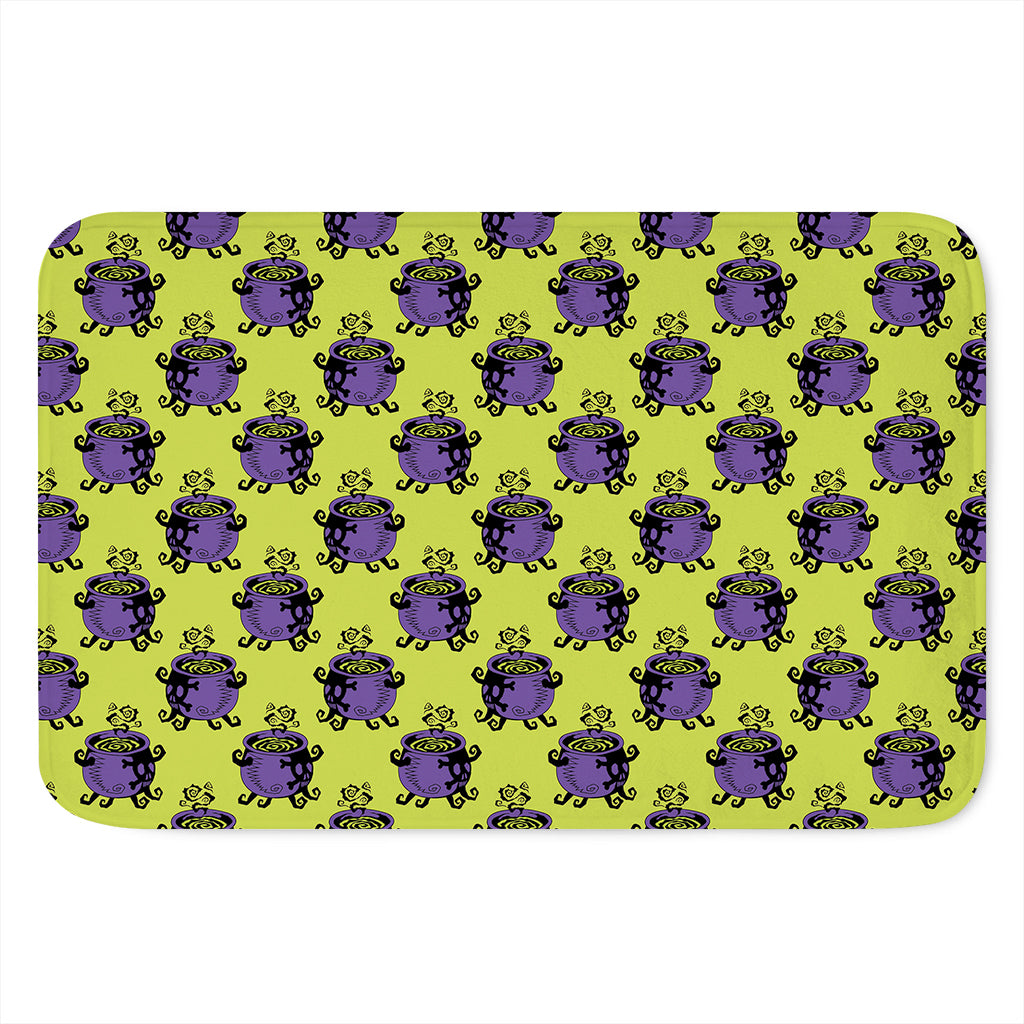 Halloween Witch Cauldron Pattern Print Indoor Door Mat
