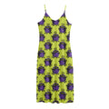 Halloween Witch Cauldron Pattern Print Jersey Midi Cami Dress