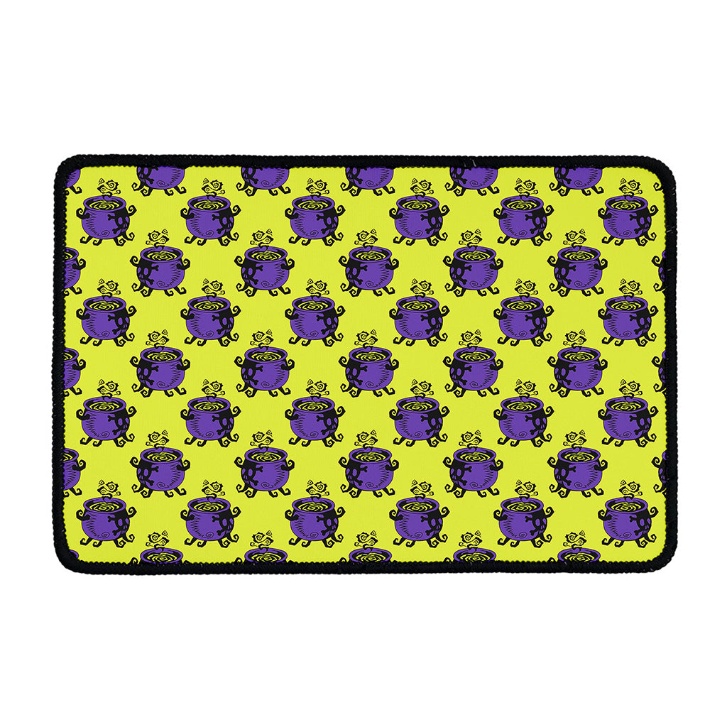Halloween Witch Cauldron Pattern Print Kitchen Mat