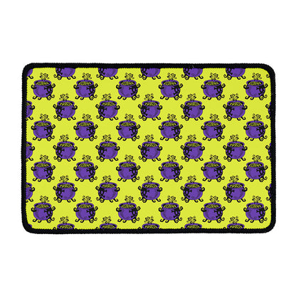 Halloween Witch Cauldron Pattern Print Kitchen Mat