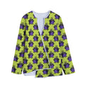 Halloween Witch Cauldron Pattern Print Long Sleeve Short Coat