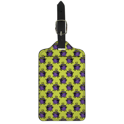 Halloween Witch Cauldron Pattern Print Luggage Tag