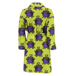 Halloween Witch Cauldron Pattern Print Men's Bathrobe