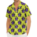 Halloween Witch Cauldron Pattern Print Men's Deep V-Neck Shirt