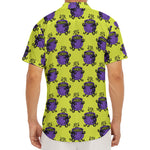 Halloween Witch Cauldron Pattern Print Men's Deep V-Neck Shirt