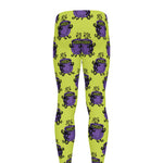 Halloween Witch Cauldron Pattern Print Men's leggings