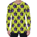 Halloween Witch Cauldron Pattern Print Men's Long Sleeve T-Shirt