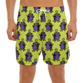 Halloween Witch Cauldron Pattern Print Men's Split Running Shorts