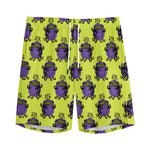 Halloween Witch Cauldron Pattern Print Men's Sports Shorts