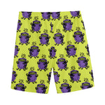 Halloween Witch Cauldron Pattern Print Men's Sports Shorts