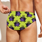 Halloween Witch Cauldron Pattern Print Men's Swim Briefs