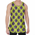 Halloween Witch Cauldron Pattern Print Men's Velvet Tank Top