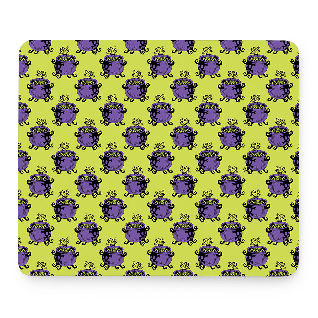 Halloween Witch Cauldron Pattern Print Mouse Pad