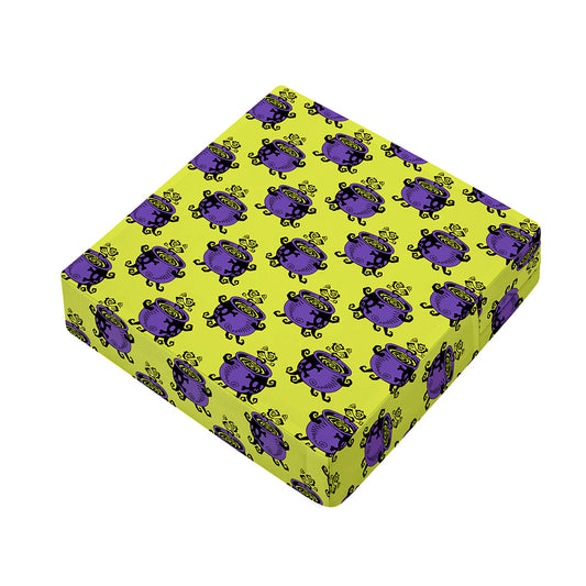 Halloween Witch Cauldron Pattern Print Outdoor Seat Cushion Cover