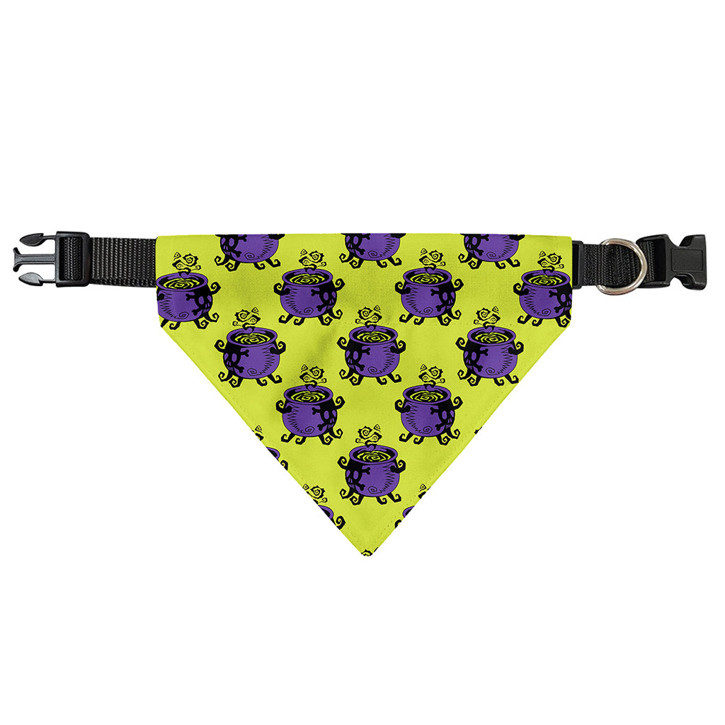 Halloween Witch Cauldron Pattern Print Over The Collar Dog Bandana