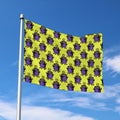 Halloween Witch Cauldron Pattern Print Polyester Flag
