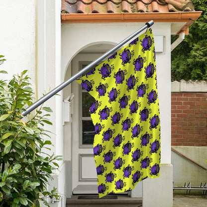Halloween Witch Cauldron Pattern Print Polyester Flag