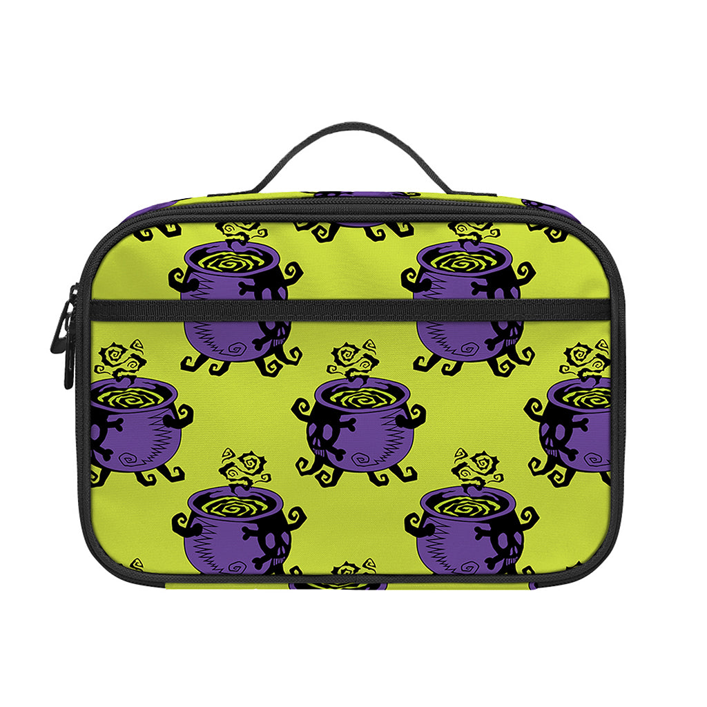 Halloween Witch Cauldron Pattern Print Portable Lunch Bag