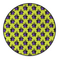 Halloween Witch Cauldron Pattern Print Round Floor Mat